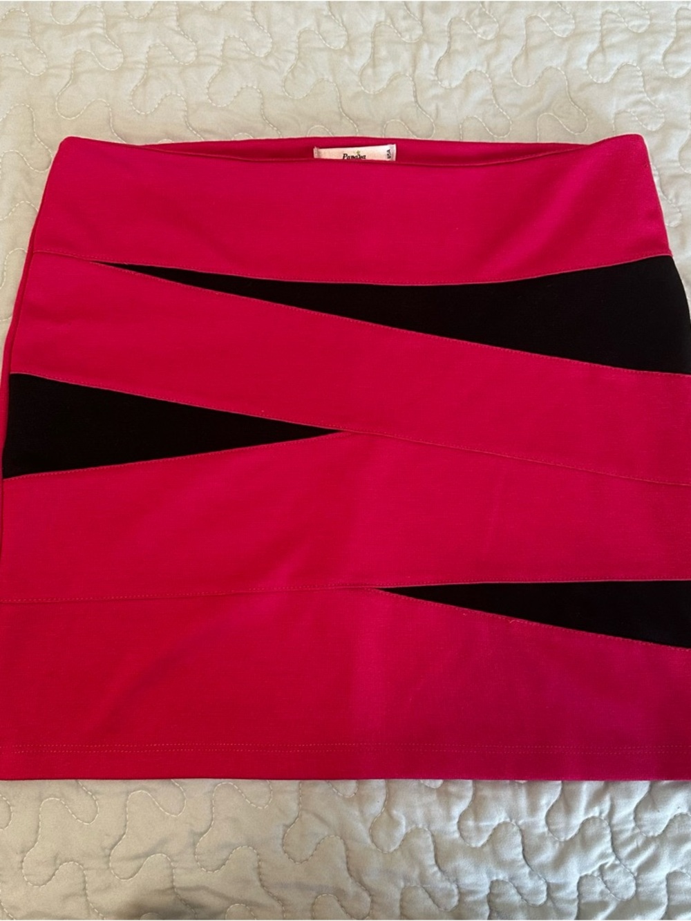 Papaya Hot Pink & Black Bandage Y2K Women’s Mini Skirt